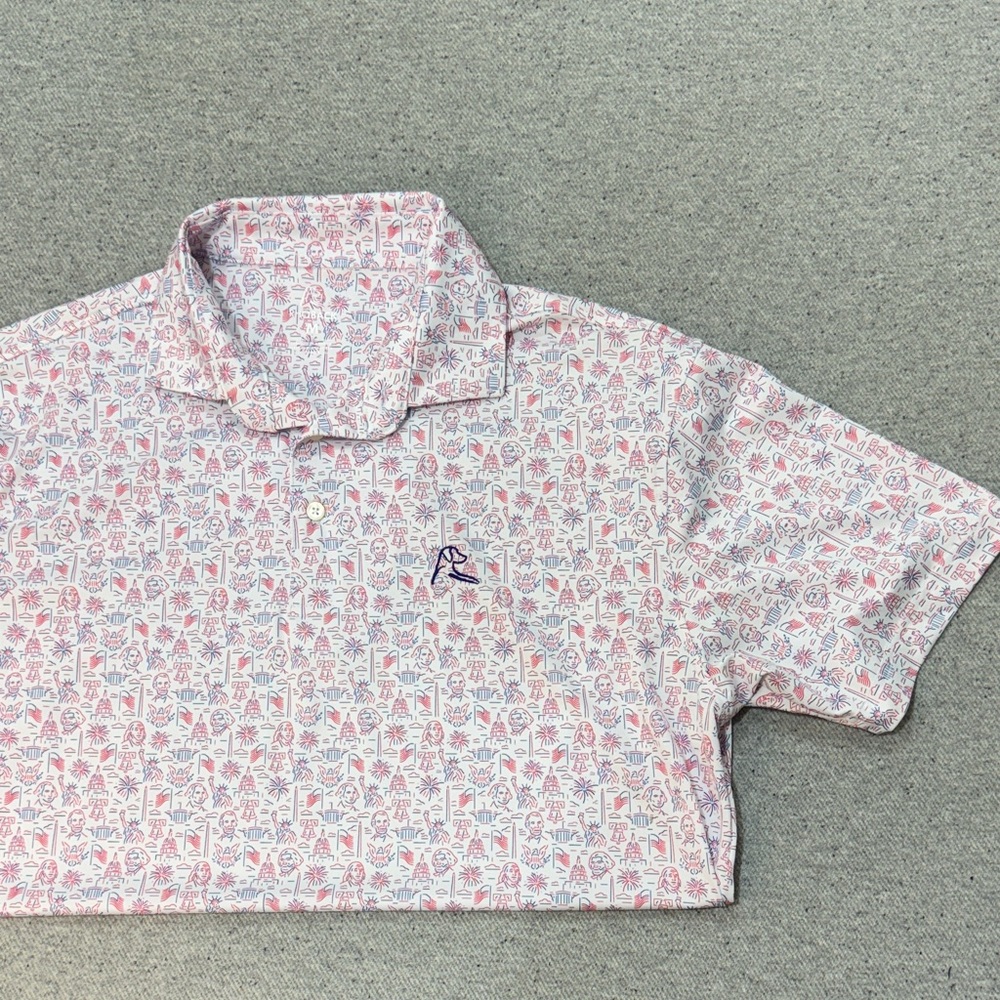 Men's Rhoback Presidential Patterned Polo Shirt